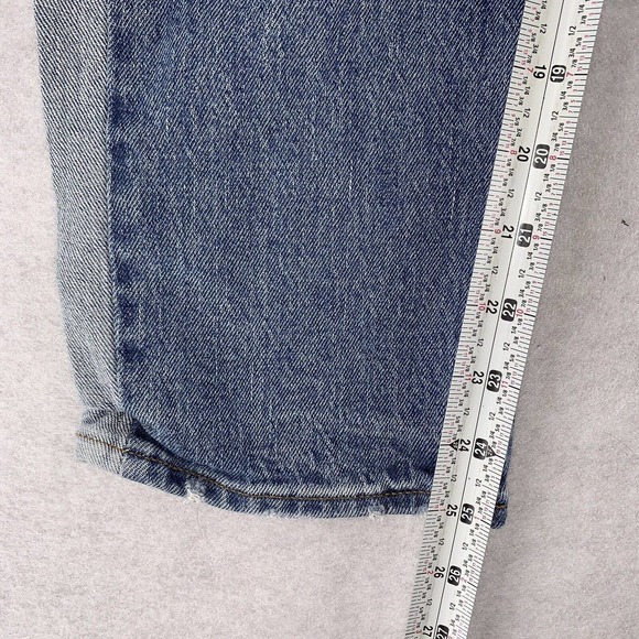 Madewell High Rise Slim‎ Crop Boy Jeans Medium Wash Denim 2 Tone Womens 26 - Picture 7 of 10